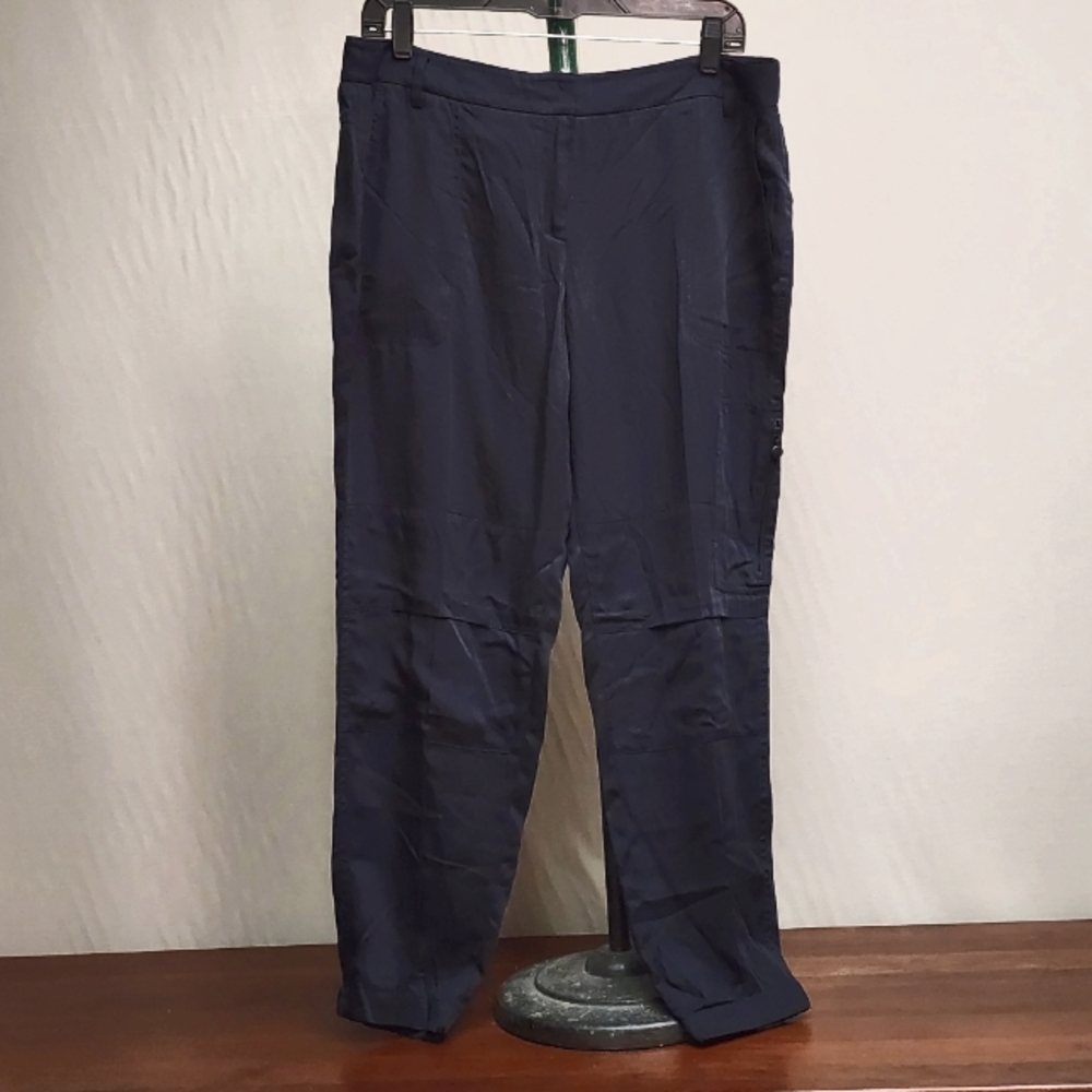 AKRIS PUNTO Navy Lyocell Joggers, Size 10